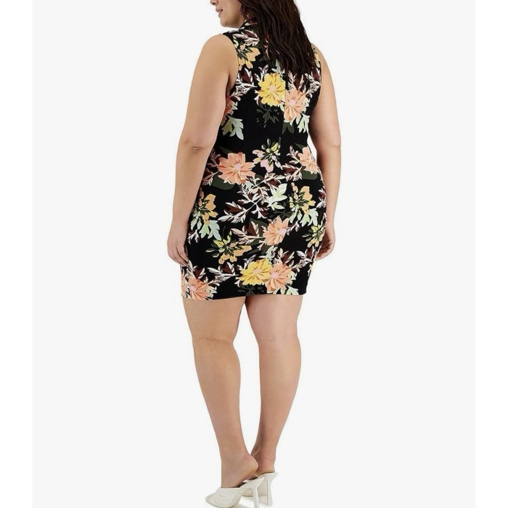 Rachel Roy Sleeveless Floral Stretch Dress Women's Size 14W NWT - Picture 11 of 11